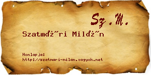 Szatmári Milán névjegykártya