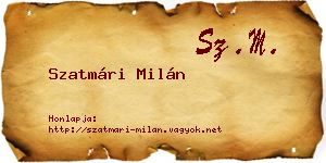 Szatmári Milán névjegykártya